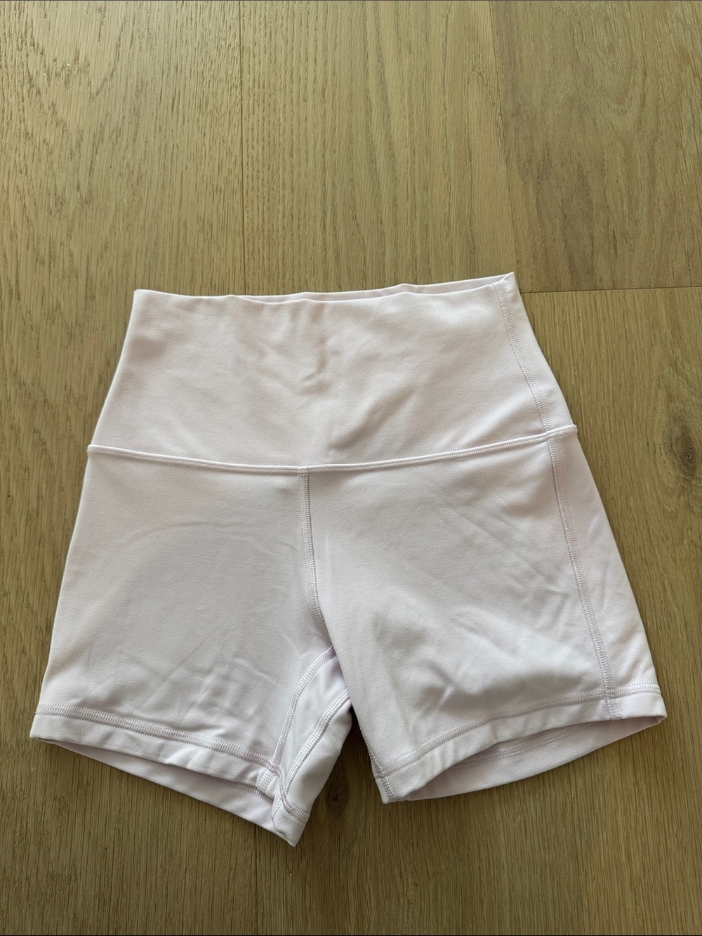 Lululemon baby pink bike shorts